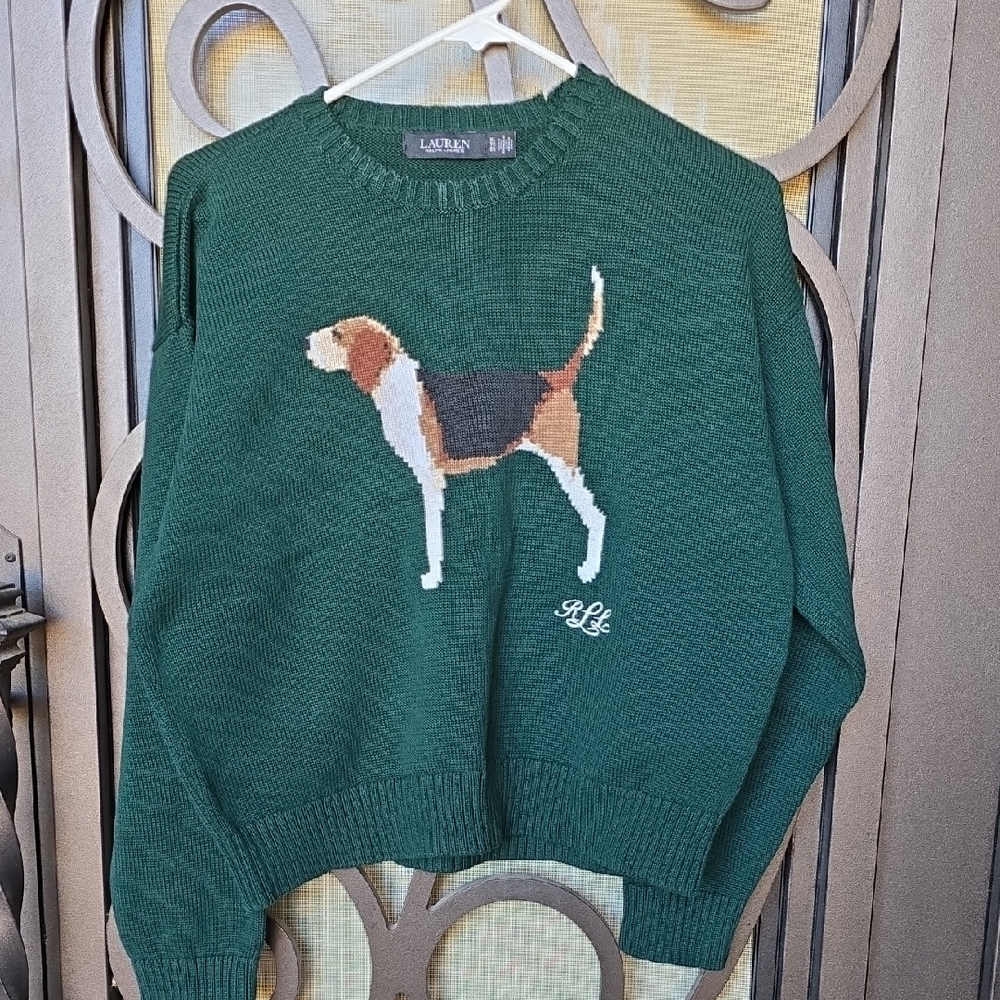 Ralph Lauren Intarsia-knit Dog Embroidered Sweater